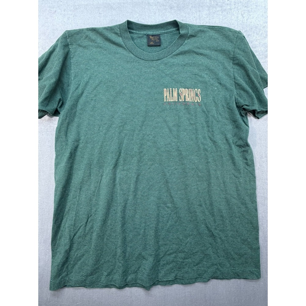 Vintage Tennessee River "Palm Springs" T-Shirt Striped Green XL